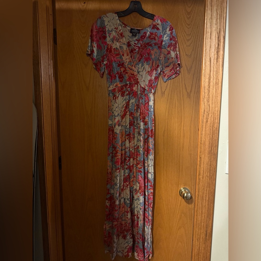 Angie Multicolor Floral Maxi Dress